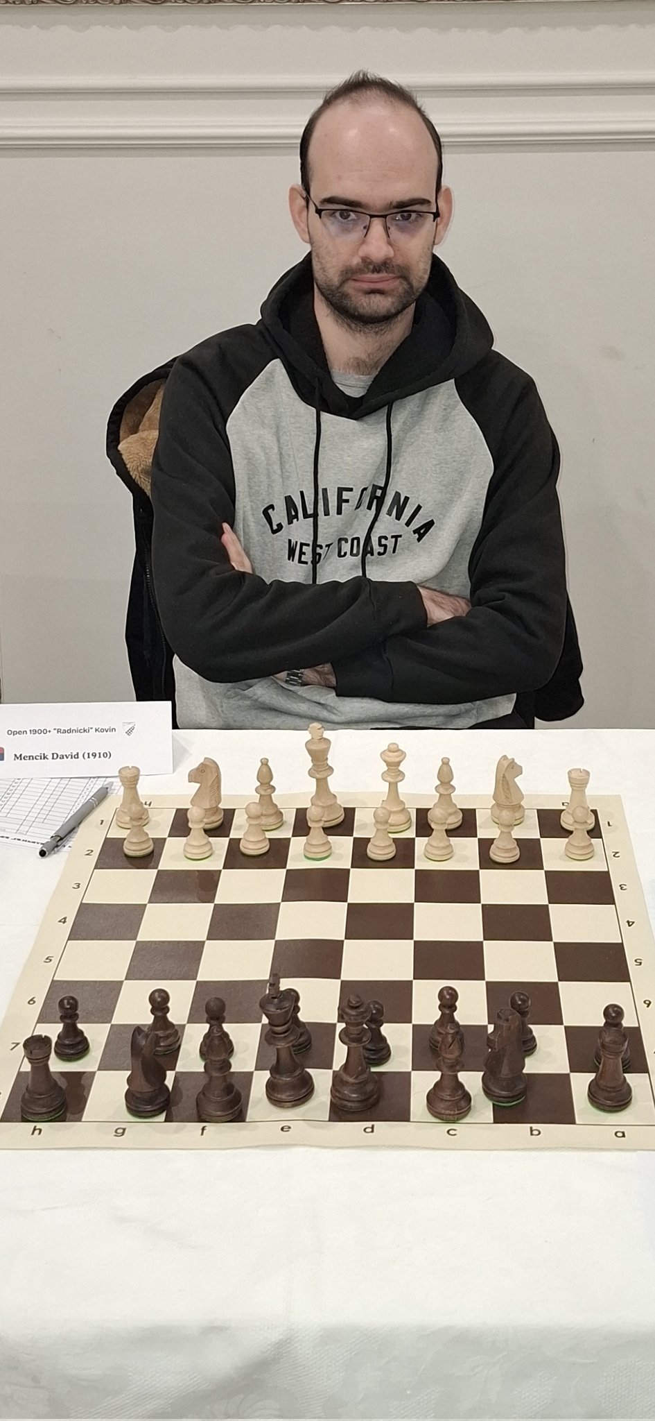 David Menčík at a chess tournament